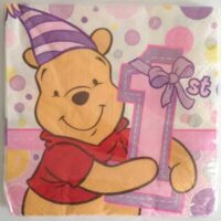 Pooh's Baby Girl 1st Birthday - lunch napkins (16 ct)